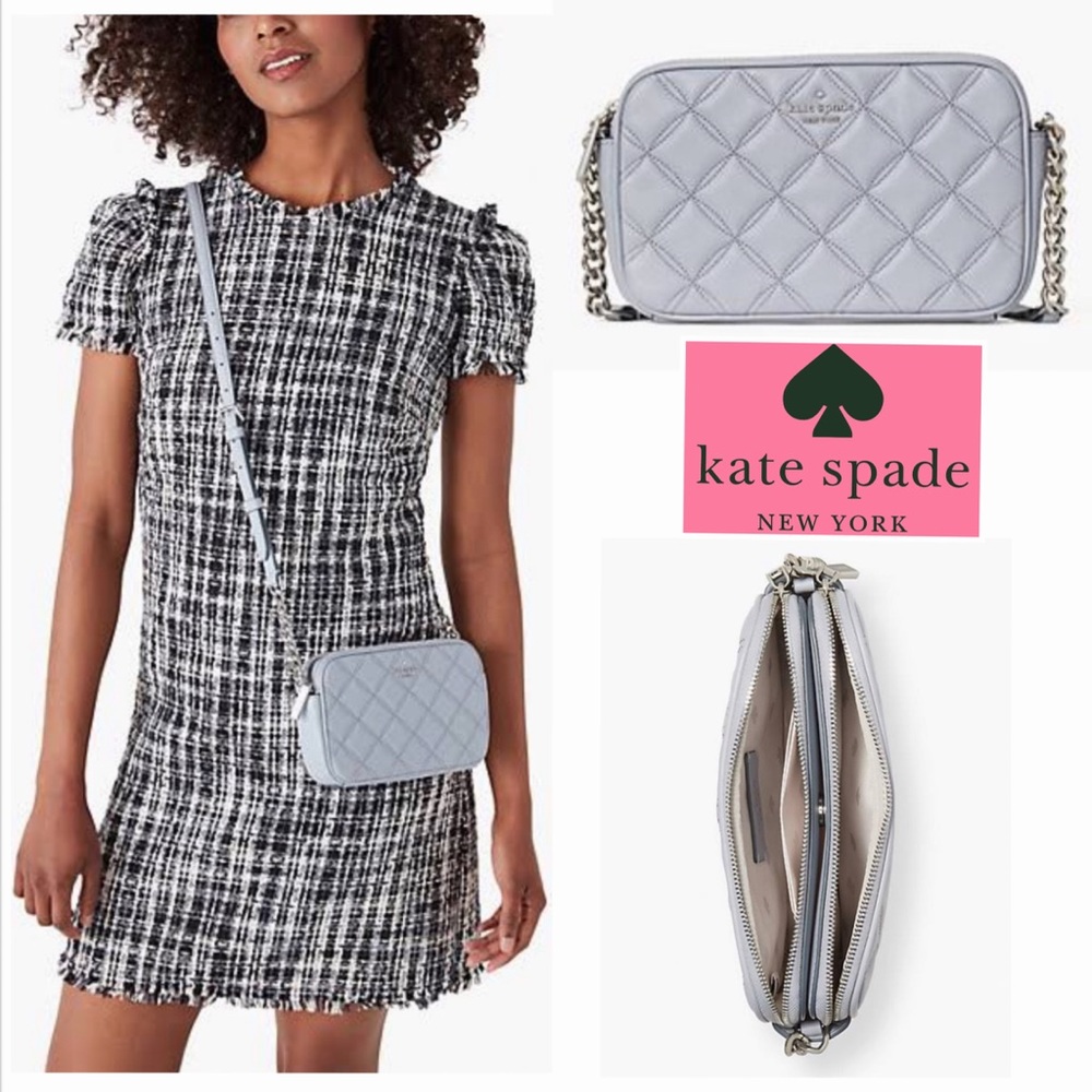 ♠️ Kate Spade ♠️ Natalia Quilted Leather Double Zip Crossbody Bag